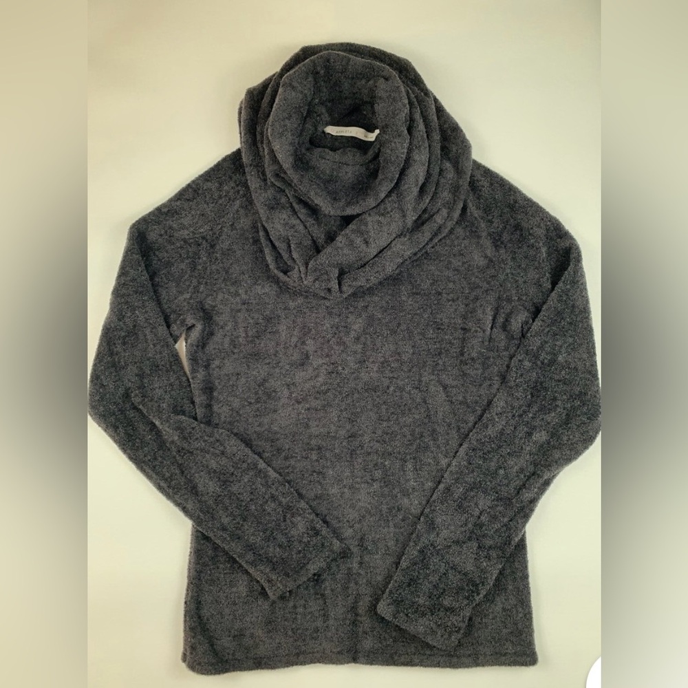 Athleta Black Cozy Cocoon Cowl Neck 3-Ways Chenille Sweater in XXS